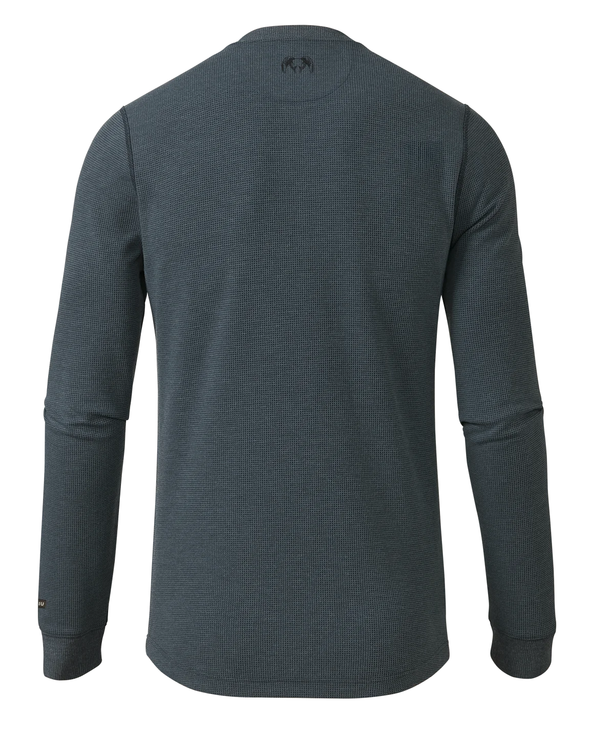 Alternative view of Canyon Waffle Henley | Steel Blue Heather