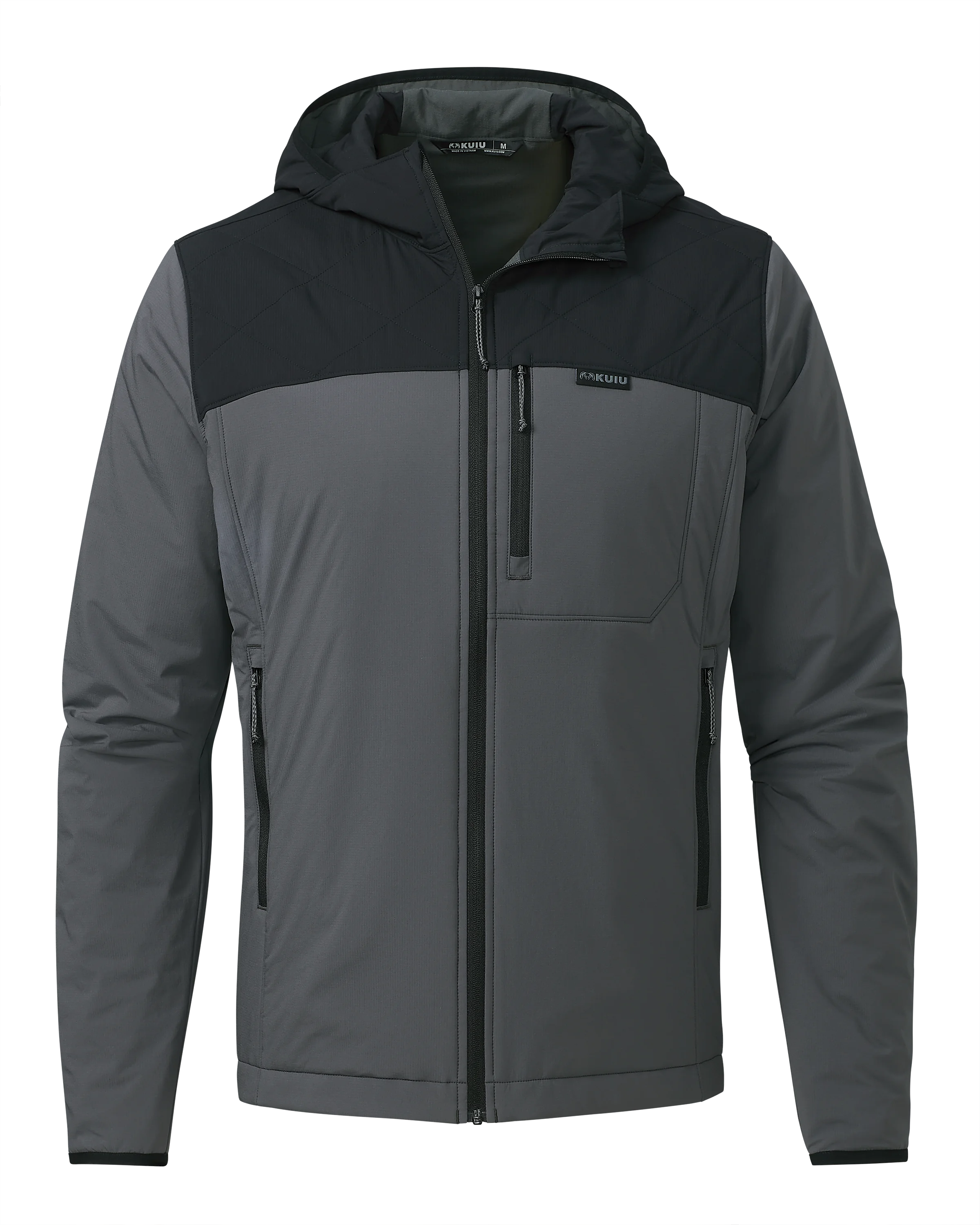 Transit Packable Hooded Jacket | Black/Gunmetal