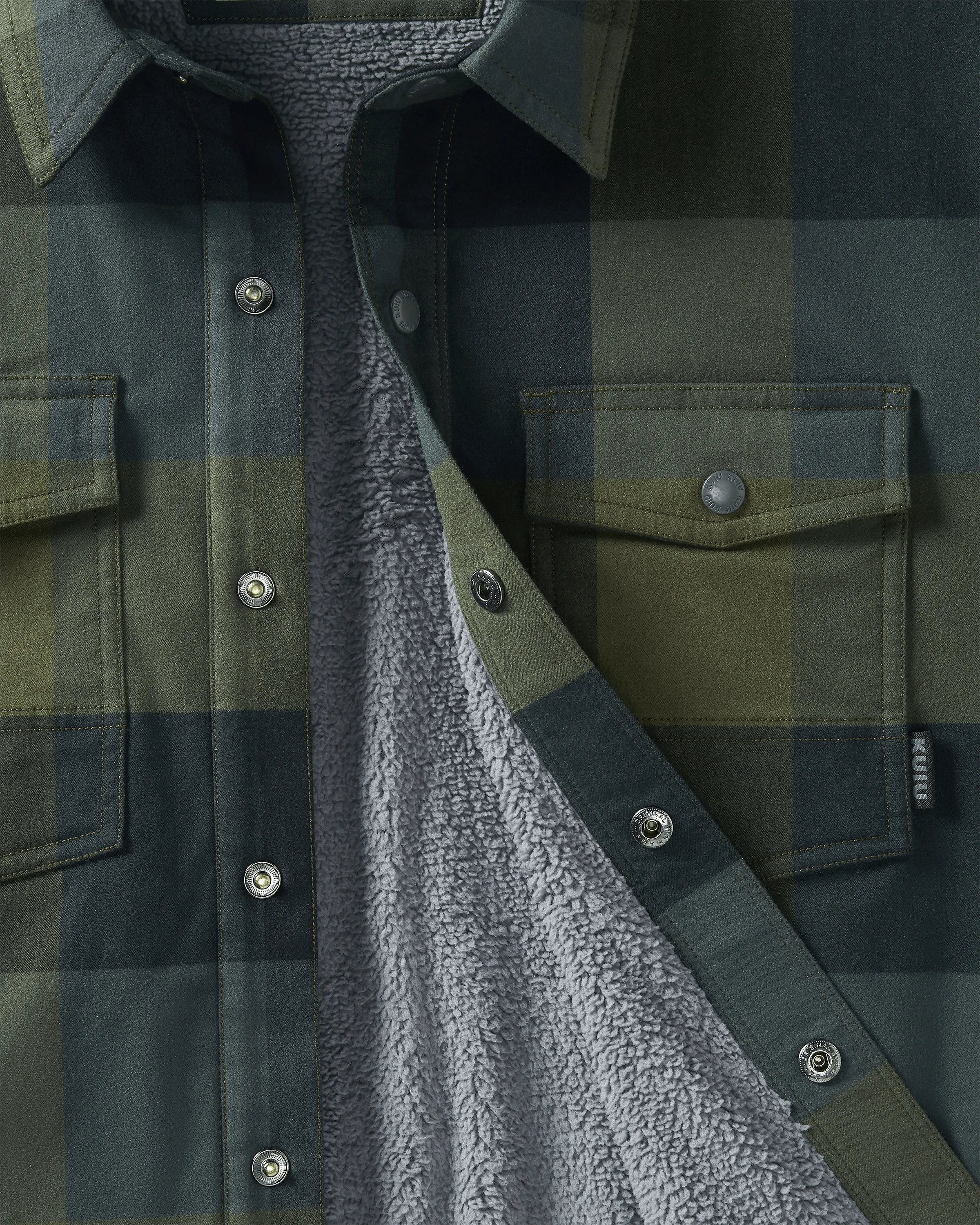 Alternative view of Field Flannel Fleece Shirt Jacket | Verde Plaid