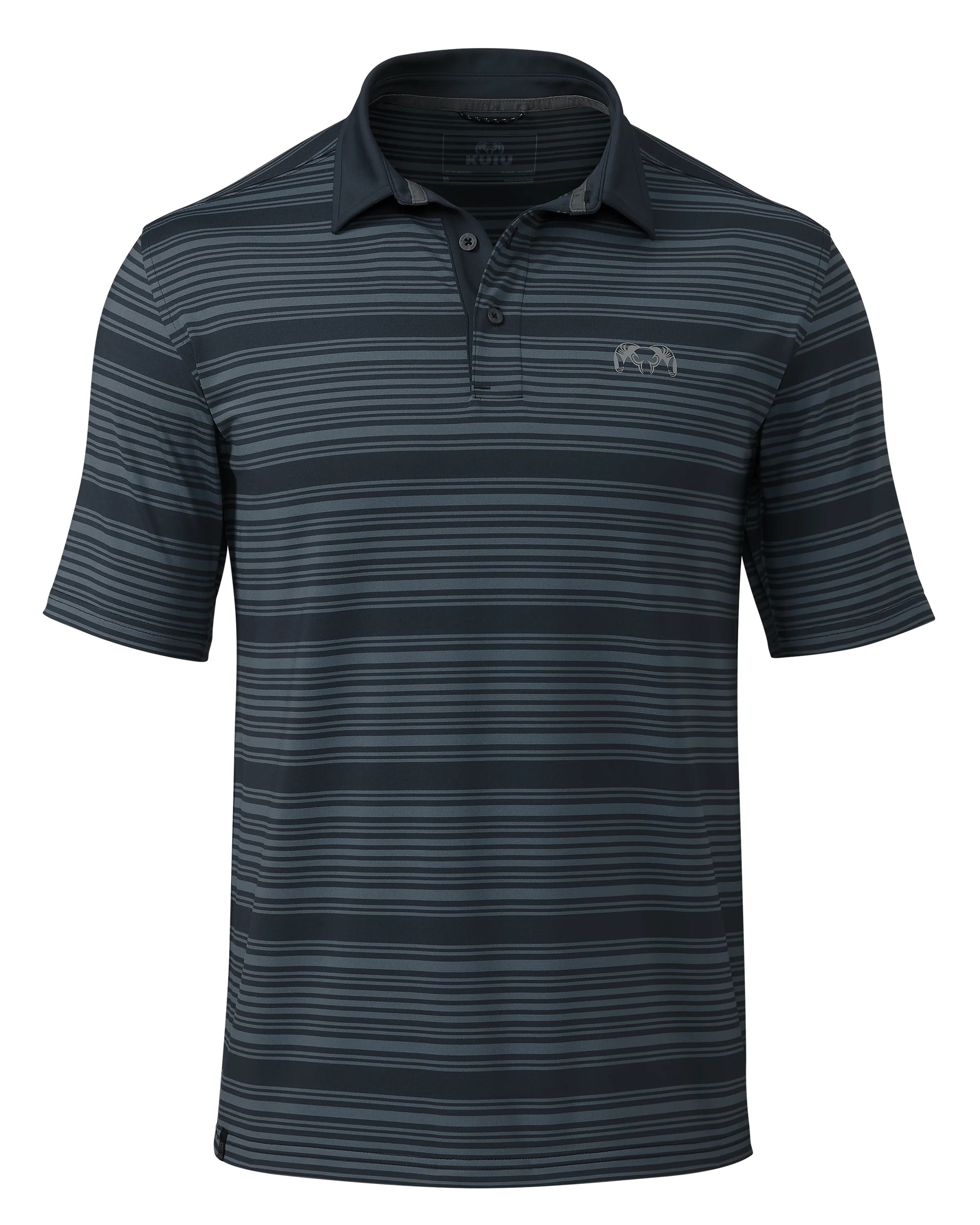 KUIU Performance Polo Stripe | Steel Blue Stripe