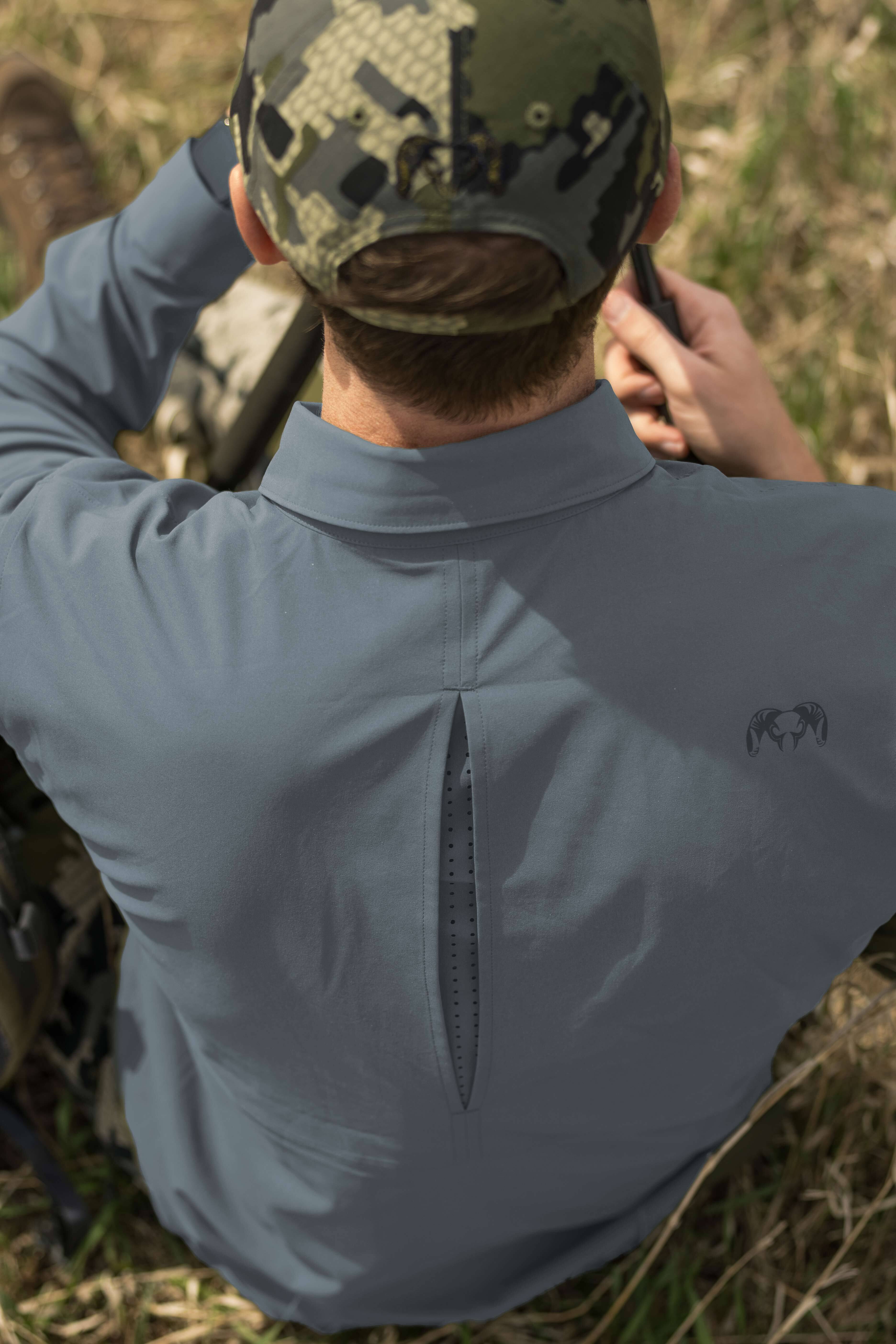 Outlet Mesa Vented LS Snap Shirt | Bone - Image 4