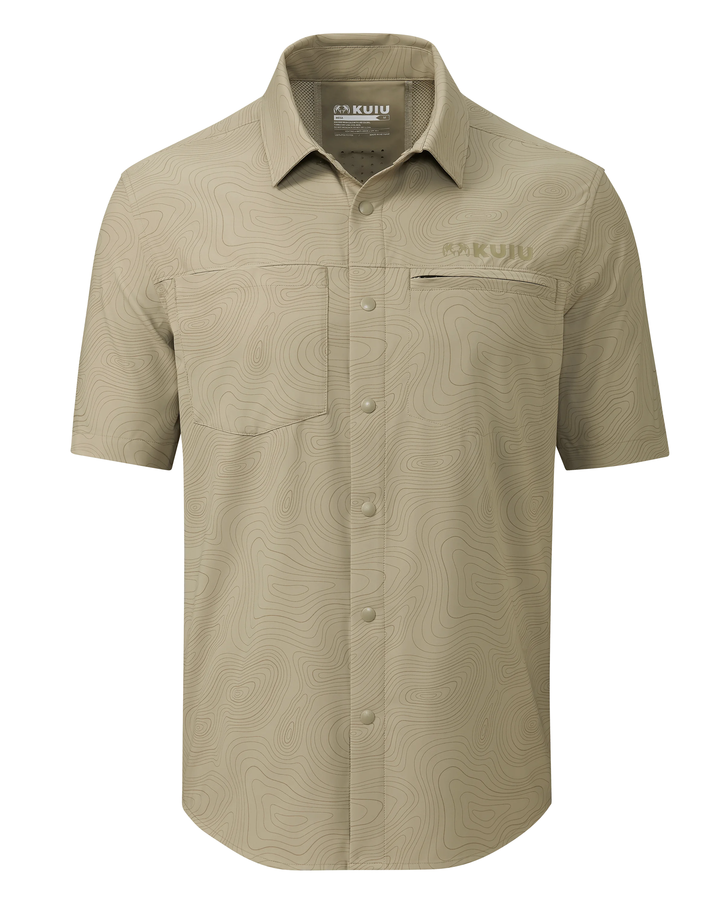 Mesa Vented SS Snap Shirt Topo | Bone Topo Print