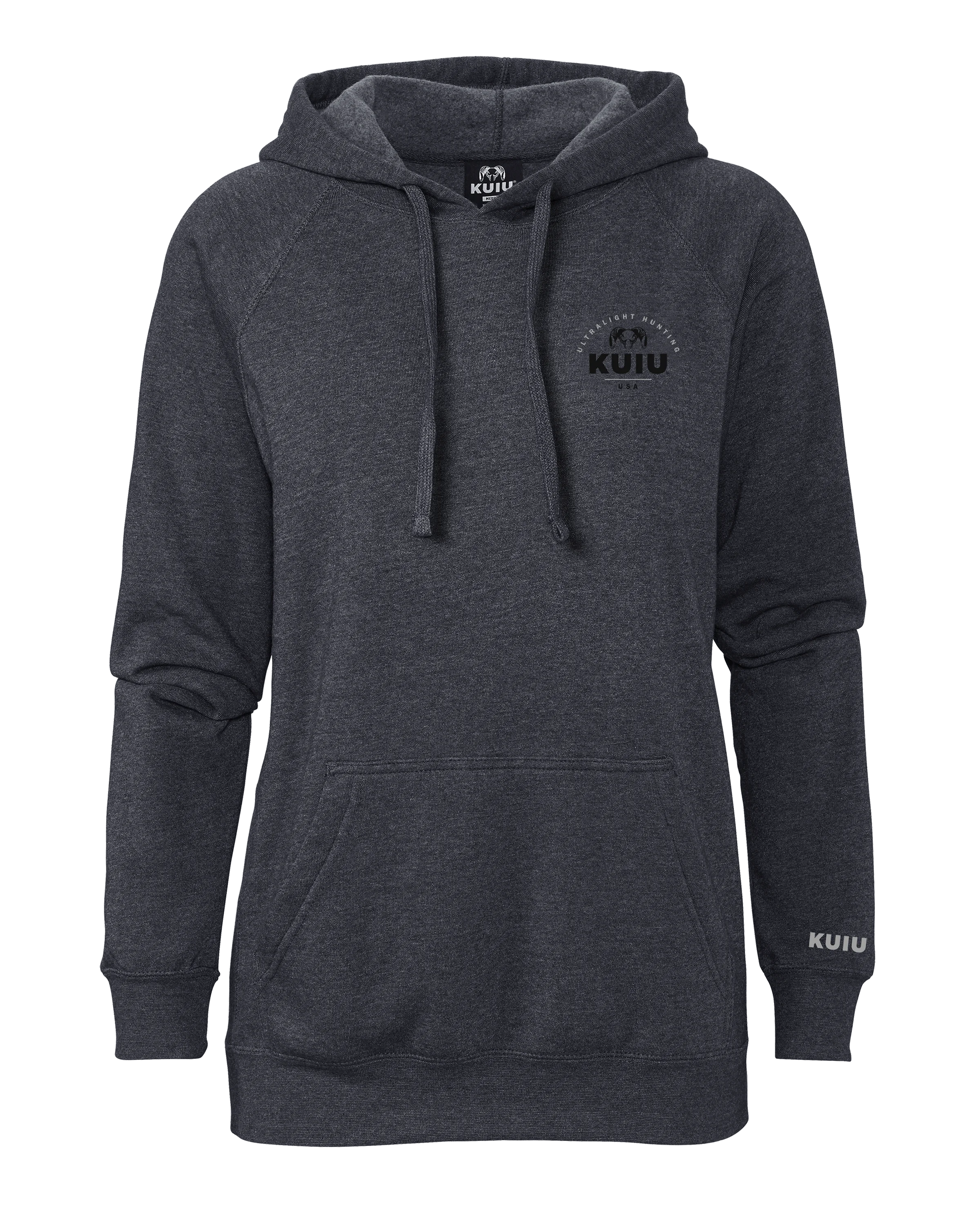 KUIU Women's Stacked Chest Logo Hoodie | Midnight Navy
