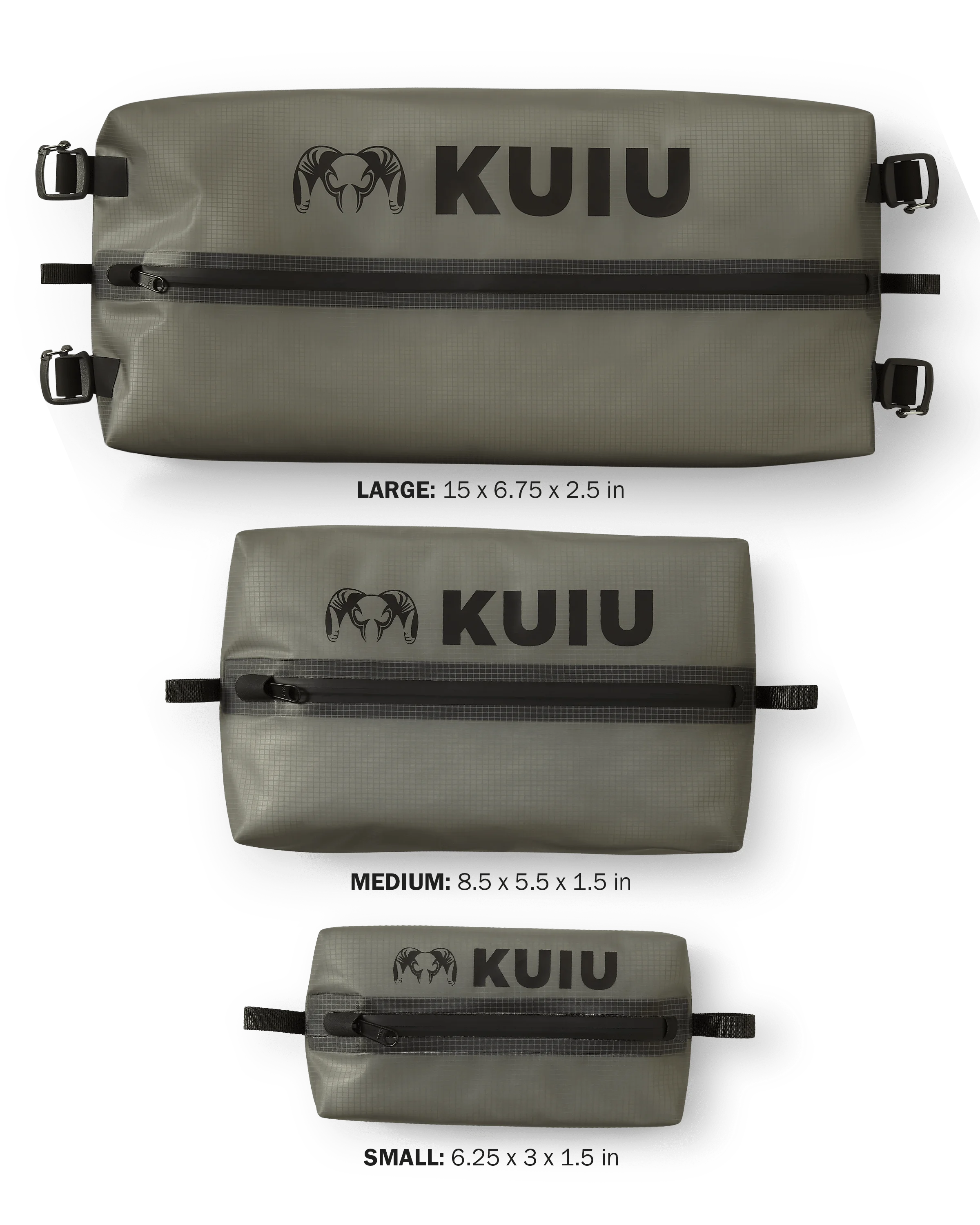 Alternative view of HD Zip Dry Bag | Stone
